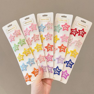 กิ๊บติดผม รูปดาวน่ารัก สีแดง เครื่องประดับ สําหรับเด็ก 2022