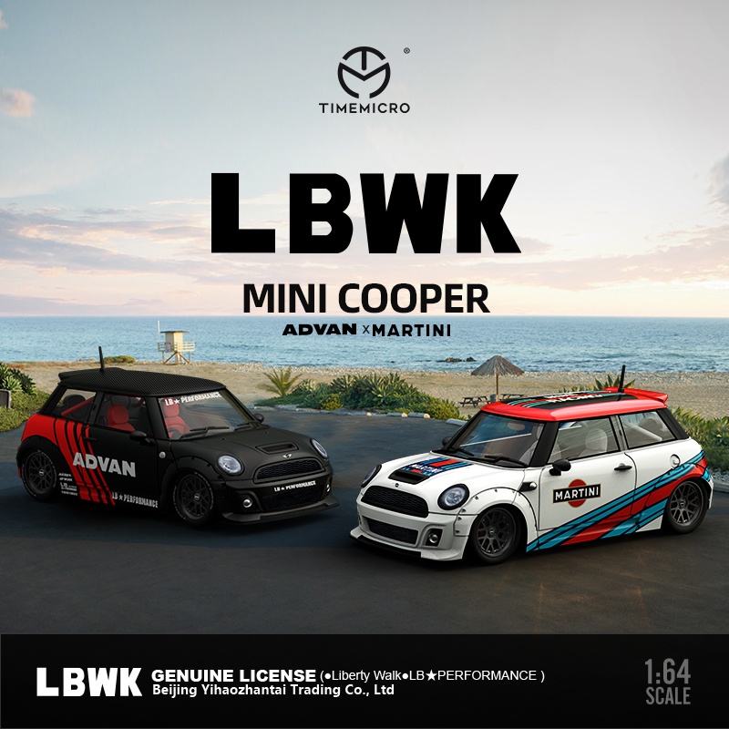 โมเดลรถยนต์ TIME MICRO 1:64 LBWK Mini ADVAN Martini Diecast ของเล่น ...