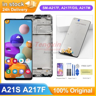 หน้าจอแสดงผล LCD A21S 6.5 นิ้ว พร้อมกรอบ แบบเปลี่ยน สําหรับ Samsung Galaxy A21S A217 A217F A217F/DS