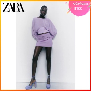 Zara เสื้อเชิ้ต เอวเข้ารูป สไตล์ใหม่ แฟชั่นฤดูร้อน สําหรับผู้หญิง