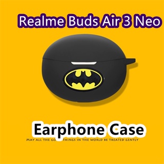 【จัดส่งรวดเร็ว】เคสหูฟัง แบบนิ่ม ลายการ์ตูน สีพื้น สําหรับ Realme Buds Air 3 Neo