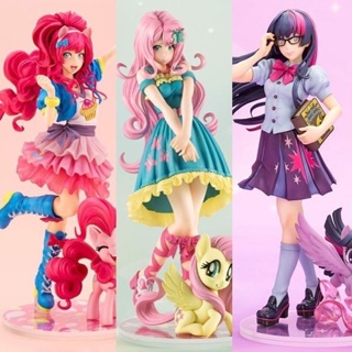 ☎✈◇My Little Pony My Little Pony Hand-made Pinkie Pie Pinkie Pie Girl Statue Doll Toy Friendship Magic Case Ornament