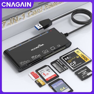 Cnagain 7-in-1 เครื่องอ่านการ์ดความจํา USB 3.0 สําหรับการ์ดรีดเดอร์ SD SDXC SDHC Micro SD CF XD MS MMC 7 in 1