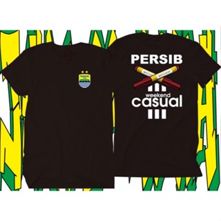 เสื้อยืดแขนสั้นลําลอง พิมพ์ลาย PERSIB WEEKEND CASUAL Distro สําหรับผู้ชาย และผู้หญิง