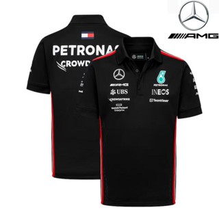 ใหม่ล่าสุด เสื้อโปโลแขนสั้น ลายทีมแข่งรถ F1 Mercedes AMG Petronas เหมาะกับฤดูร้อน สําหรับผู้ชาย และผู้หญิง 2023