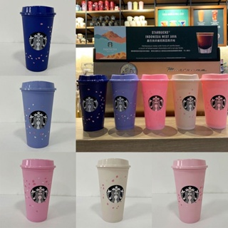 Focuslife Starbucks แก้วน้ํา ลายดอกซากุระ นํากลับมาใช้ใหม่ได้ 500 มล.