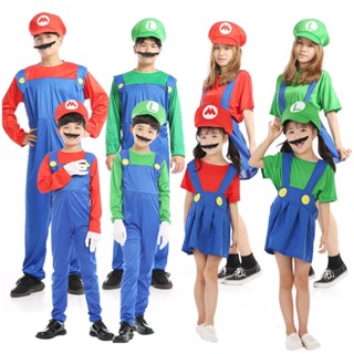 ชุดจั๊มสูทคอสเพลย์ Super Mari Bros เหมาะกับของขวัญฮาโลวีน สําหรับเด็กผู้หญิง และเด็กผู้ชาย