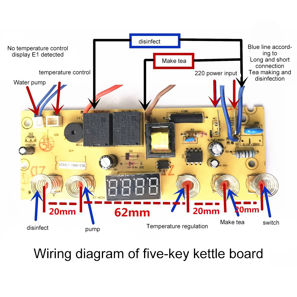 diymore-บอร์ดวงจร-และบอร์ดควบคุม-แบบเปลี่ยน-สําหรับหม้อต้มชา-และกาต้มน้ํา