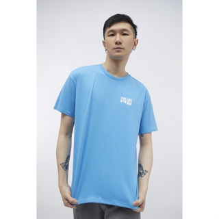 ESP เสื้อทีเชิ้ตลายกราฟิกเฟรนช์ชี่ ผู้ชาย สีฟ้า | Graphic Frenchie Print Tee Shirt | 3684
