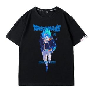 S-5XL ♛◊♂Dragon Ball Anime เสื้อยืด Goku Super Saiyan การ์ตูนอะนิเมะเสื้อผ้า Vegeta ชุดคู่