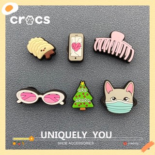 Crocs jibbitz จี้กระดุม รูปหัวแมวน่ารัก สําหรับตกแต่งรองเท้า DIY