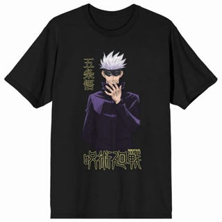 Jujutsu Kaisen - Gojo Blindfold Kanji T-Shirt เสื้อผ้าคู่รักชายหญิง