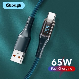 Elough สายชาร์จ USB Type C 65W สําหรับโทรศัพท์มือถือ PD USB L