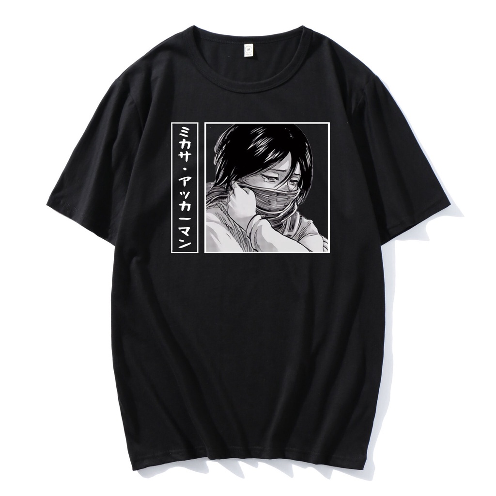 ผ่าพิภพไททัน-เสื้อยืดแขนสั้น-คอกลม-พิมพ์ลายอนิเมะ-mikasa-ackerman-attack-on-titan-แฟชั่นฮาราจูกุ-สําหรับผู้ชาย-01