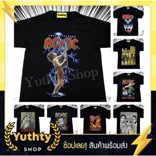 เสื้อวง ACDC KISS NIRVANA COBAIN The Beatles เสื้อยืดแฟชั่นวินเทจ90 ไม่มีตะเข็บข้าง ใส่ได้ทั้งชายและหญิง