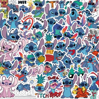 (Authorized) 50 pcs Cute Stitch Cartoon Waterproof PVC Stickers (1)