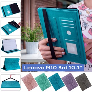 เคสหนัง ฝาพับแม่เหล็ก พร้อมช่องใส่บัตร สําหรับ Lenovo Tab M10 3rd Gen TB328FU TB328XU 10.1 นิ้ว