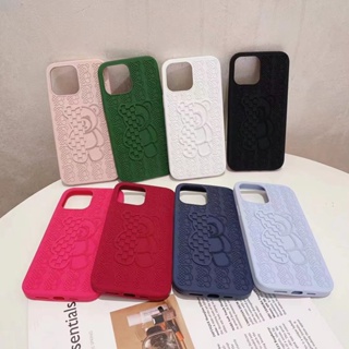 เคสโทรศัพท์มือถือ ซิลิโคนนิ่ม ลายการ์ตูนหมีน่ารัก 3d หลากสี สําหรับ iPhone 14promax 13promax 12promaФ11promax 14pro 13pro 12pro 11 12 13