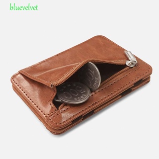 Bluevelvet กระเป๋าสตางค์ กระเป๋าใส่เหรียญ หนัง PU ลําลอง กันน้ํา ใส่บัตรประชาชนได้
