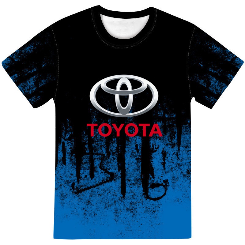 ใหม่-เสื้อยืดลําลอง-แขนสั้น-คอกลม-พิมพ์ลายรถแข่ง-toyota-3d-สีมัดย้อม-แฟชั่นฤดูร้อน-สําหรับผู้ชาย-ผู้หญิง-เหมาะกับการเล่นกีฬา