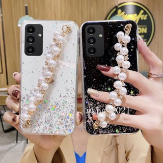 Ready Stock 2023 New Casing เคส Samsung Galaxy A54 A34 A24 A14 LTE 4G 5G Phone Case Pearl Bracelet Wristband Glitter Starry Sky Soft Case เคสโทรศัพท