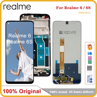 อะไหล่หน้าจอสัมผัส LCD 6.5 นิ้ว สําหรับ OPPO Realme 6 RMX2001 Realme 6S RMX2002