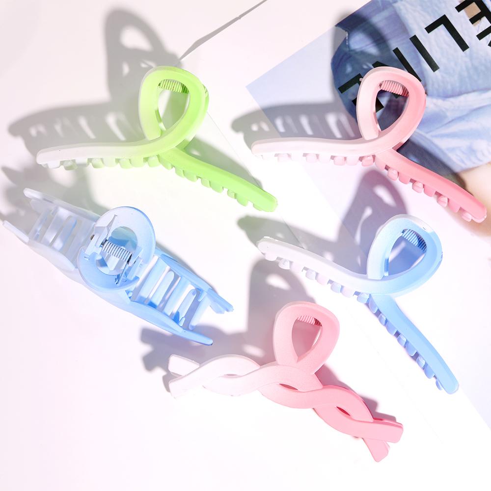 กิ๊บติดผมสีเยลลี่เกาหลี-advanced-frosted-grip-clip-women-temperament-shark-clip-hair-accessories