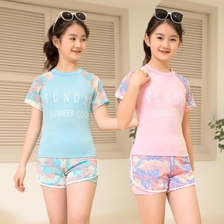 Mykidswants ชุดว่ายน้ำเด็กชาย ชุดว่ายน้ำเด็กหญิง  ชุดว่ายน้ําเด็ก ใส่สบายๆ ความยืดหยุ่น ยางยืด ชุดว่ายน้ำเด็ก เสื้อผ้าเด็ก ชุดเด็กผู้ชาย 12Z23031301