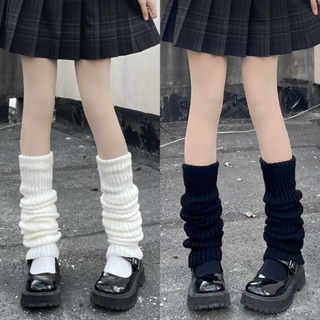 ถุงเท้า ผ้าวูลถัก ให้ความอบอุ่น สไตล์ญี่ปุ่น แฟชั่นโลลิต้า เหมาะกับฤดูใบไม้ร่วง และฤดูหนาว สําหรับผู้หญิง