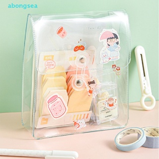 abongsea Transparent Cosmetic Bag Waterproof PVC Pencil Toiletry Carry Pouch Portable Organizer Stationery Storage Bag Supplies Office Nice