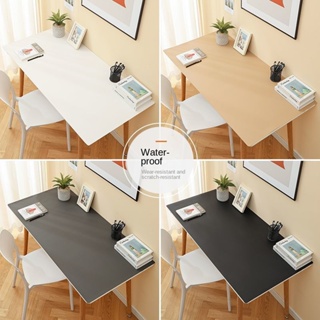 ผ้าปูโต๊ะ หนัง PVC กันน้ํา กันน้ํามัน สองด้าน สีพื้น สําหรับนักเรียน โต๊ะทานอาหาร