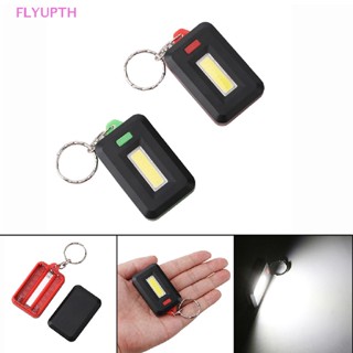 Flyup พวงกุญแจไฟฉาย LED COB ขนาดเล็ก กันน้ํา แบบพกพา สําหรับตั้งแคมป์