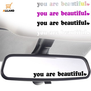 สติกเกอร์ตัวอักษรภาษาอังกฤษ You Are Beautiful PET กันน้ํา มีกาวในตัว สําหรับตกแต่งรถยนต์