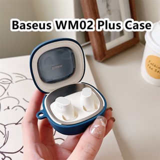 【คุณภาพสูง】เคสหูฟัง แบบแข็ง ไล่โทนสี และสีพื้น สําหรับ Baseus WM02 Plus