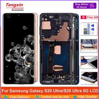 ของแท้ หน้าจอสัมผัสดิจิทัล LCD 6.9 นิ้ว; S20 Ultra สําหรับ Samsung Galaxy S20 Ultra 4G 5G G988 SM-G988B DS G988B G988F