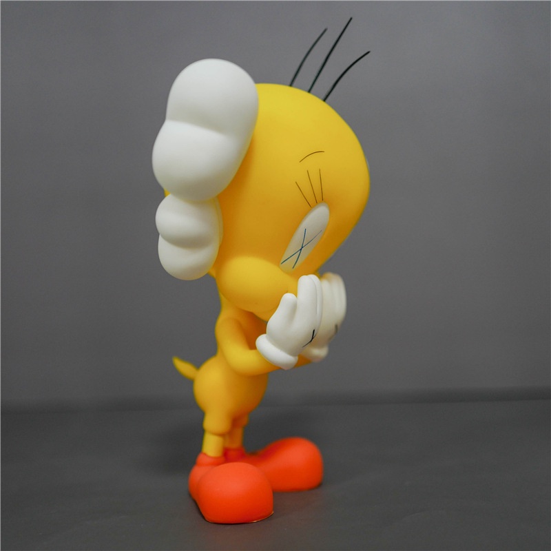 ฟิกเกอร์ตุ๊กตา-kaws-face-up-with-hands-kaws-tweety-ของเล่นสําหรับเด็ก