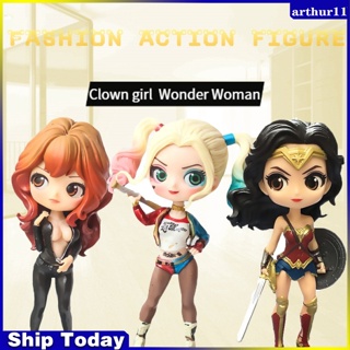 Arthur Q posket ฟิกเกอร์ PVC อนิเมะ Wonder Woman Black widow Harley Quinn clown girl Superhero