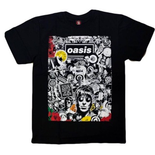 [S-5XL]เสื้อวง OASIS  oasis t-shirts ป้าย yeah ไม่หด คอแน่น