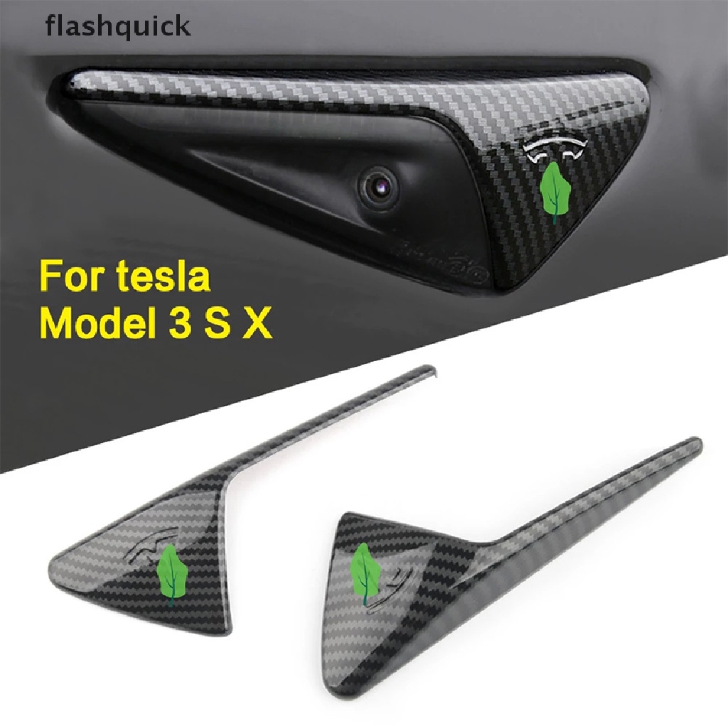 flashquick-2-ชิ้น-เซต-สําหรับ-tesla-model-3-x-s-y-ด้านข้างกล้องมาตรฐาน-abs-ฝาครอบป้องกัน-nice