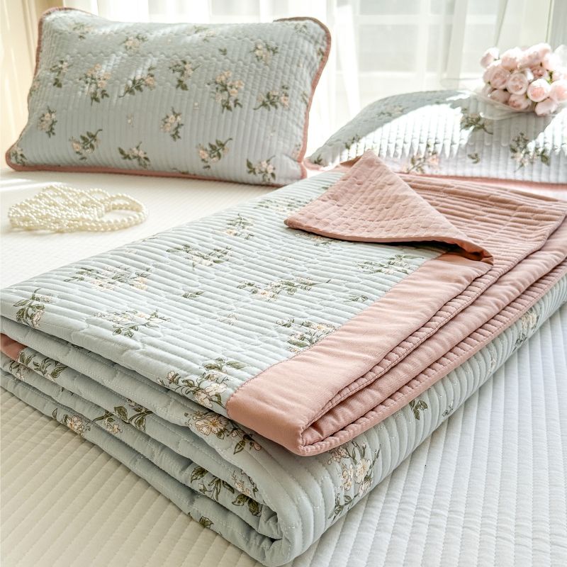 ผ้าคลุมเตียง-ผ้าปูเตียง-สไตล์สด-เตียงผ้าห่มครอบคลุมผ้าฝ้าย-สากลสำหรับทุกฤดูกาล-มีให้เลือก-8สไตล์-230-250cm-bed-sheeet