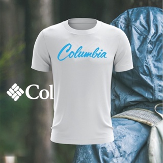 MICROFIBRE JERSEY COLUMBIA DRY FIT HIKING MOUNTAIN RUNNING SPORT SEA BLUE WHITE SHIRT_03