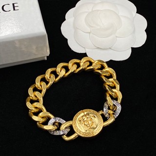 Versace Medusa สร้อยข้อมือ หรูหรา พรีเมี่ยม สีทอง สีเงิน สไตล์ยุโรป และอเมริกา สําหรับผู้ชาย และผู้หญิง 88311