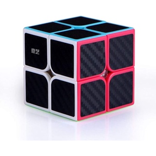 Qiyi Cube Toys 2x2 Speed Cube Qidi S 2x2 รูบิคปริศนา คาร์บอนไฟเบอร์ รุ่นลูกบาศก์วิเศษ