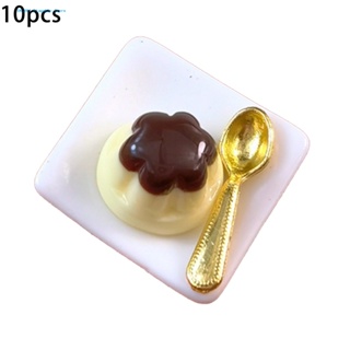 DR.BEI 1 Set Compact Pretend Food Play Photography Prop Miniature Pudding Dessert Bowl Model Play House Toy Attractive