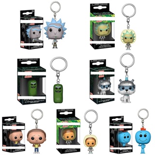 (รับประกัน 100% de Qualidade) Pocket Pop! Funko ceychain: Rick E Morty Mr. Meeseeks พวงกุญแจ รูปสโนว์บอล Pickle Boneca สําหรับเก็บสะสม