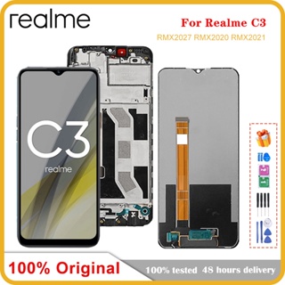 ของแท้ หน้าจอสัมผัส LCD 6.5 นิ้ว สําหรับ OPPO Realme C3 RMX2027 RMX2021 RMX2020 Realme C3