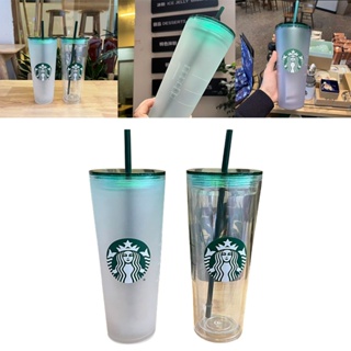 Focuslife Starbucks แก้วน้ํา มีหลอดดูดคู่ ขนาด 700 มล.