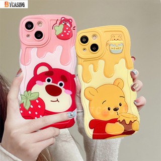 เคสโทรศัพท์มือถือแบบนิ่ม ลายการ์ตูนหมีสตรอเบอร์รี่ วินนี่น่ารัก สําหรับ Samsung A04e A04 A04s A03 A23 A14 A13 A03s A02 A22 A12 A32 A31 A02s A21s A10S A20 A52 A52s A51 A71 M22 M32