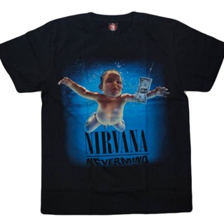 [S-5XL]เสื้อยืดวงร็อค Nirvana