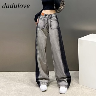 DaDulove💕 New Korean Version of Gradient Jeans WOMENS High Waist Loose Wide Leg Pants Niche Large Size Trousers